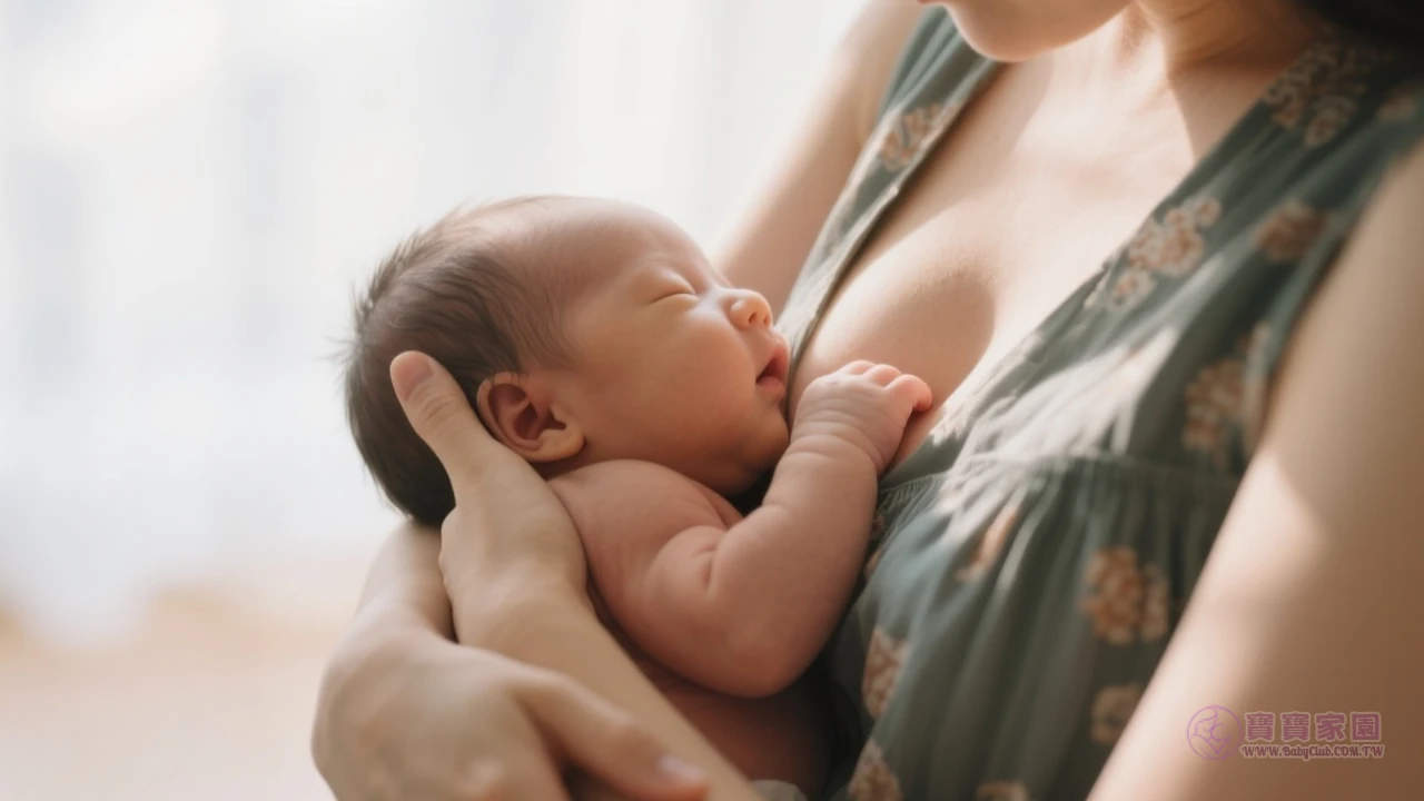 新生兒哺乳特寫