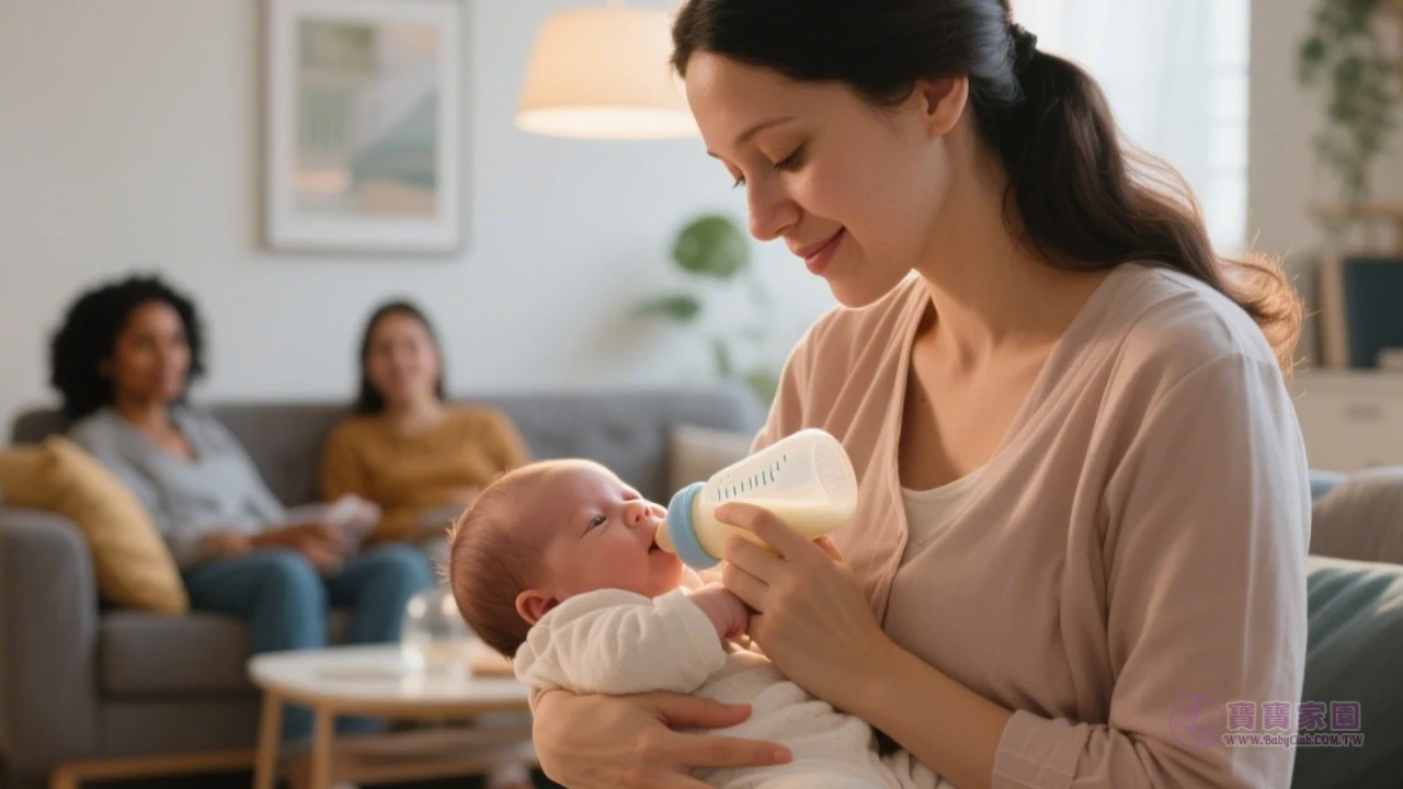 月嫂照顧新生兒示意