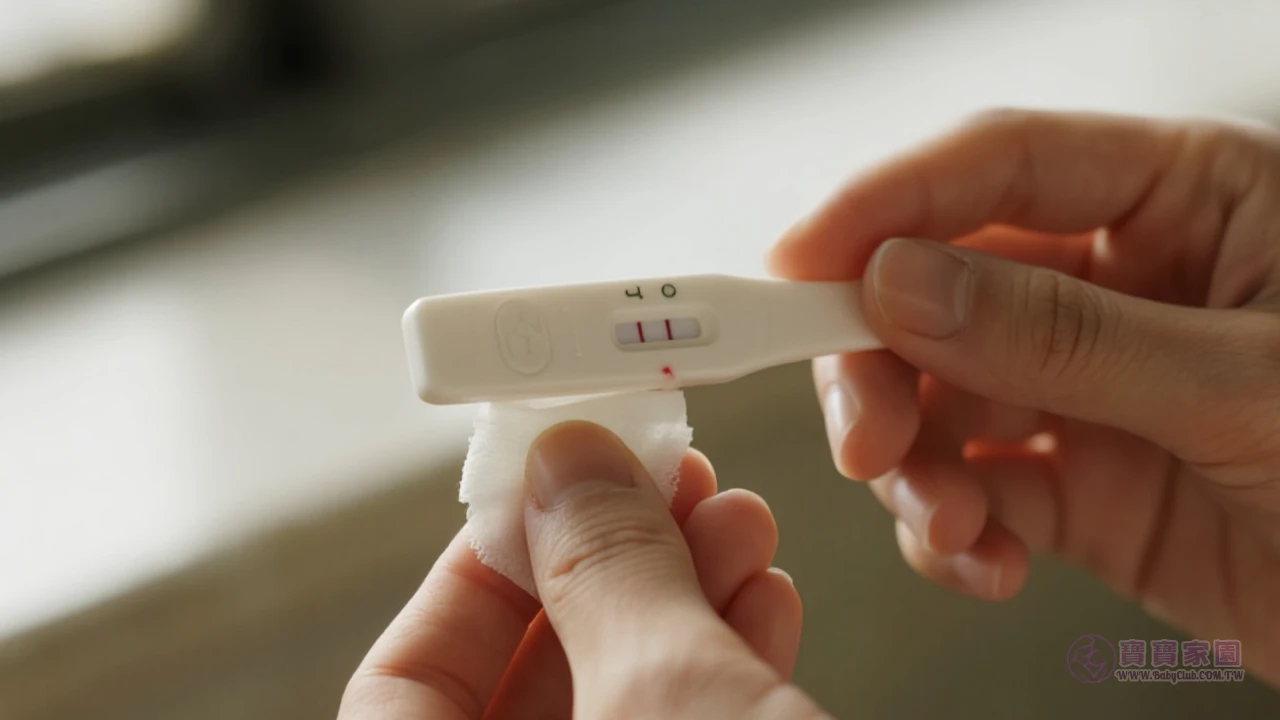 驗孕棒特寫示意圖