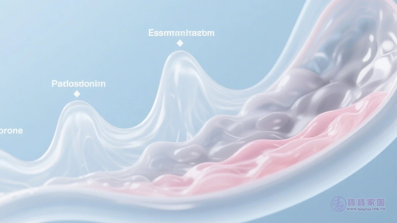 宮頸黏液變化示意