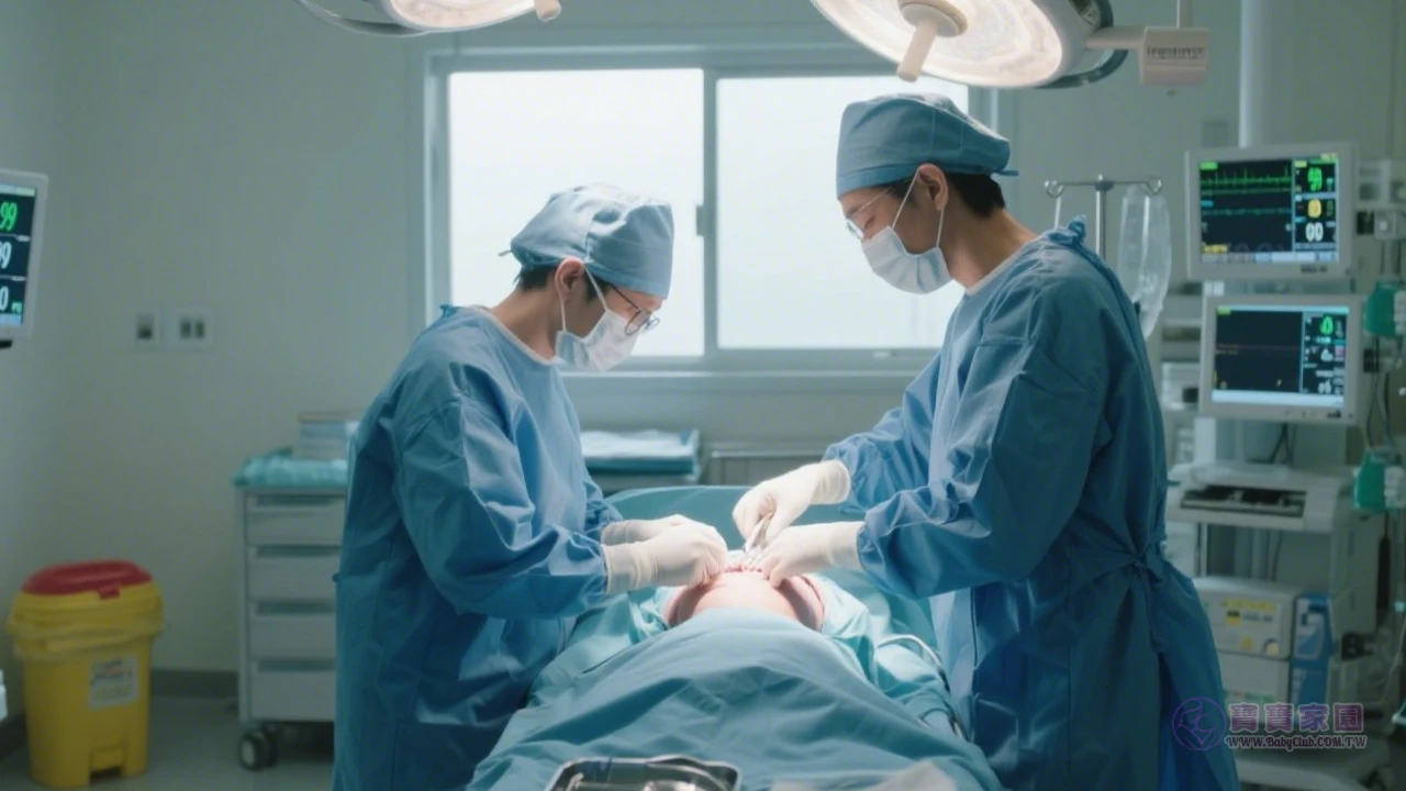 剖腹產手術示意