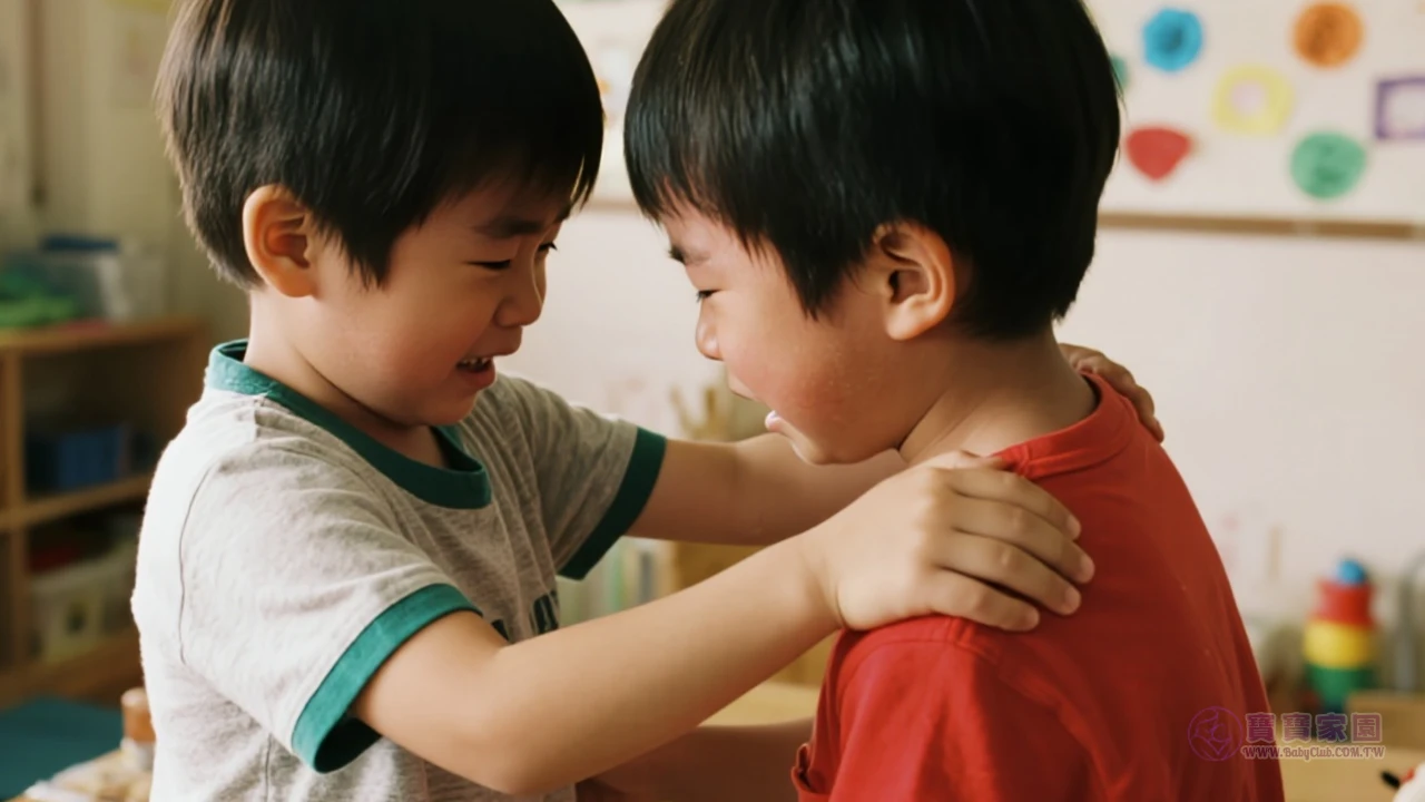 幼兒安慰哭泣同伴