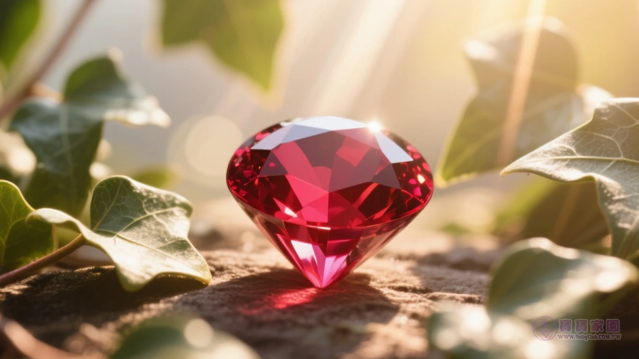 閃耀寶石與自然元素透視圖