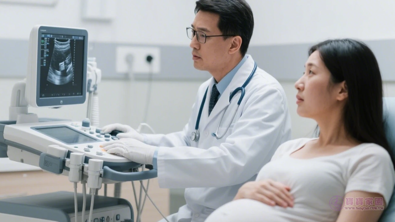 孕婦醫院檢查超音波畫面