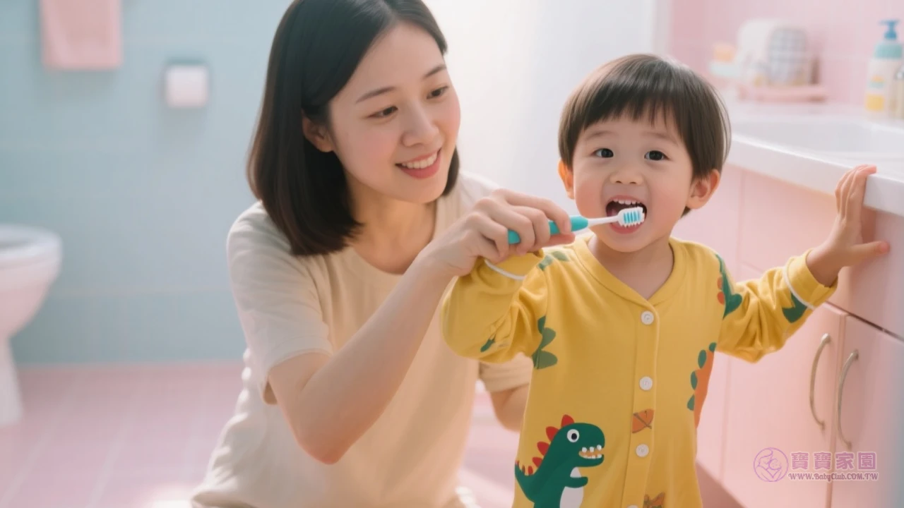 兒童刷牙示意圖