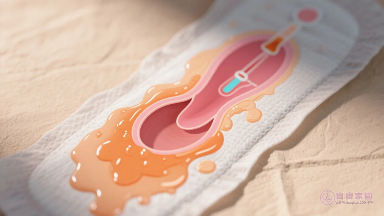 分泌物變化示意