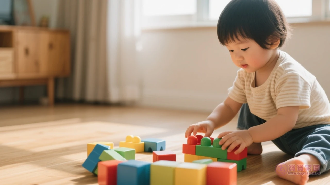 寶寶玩積木