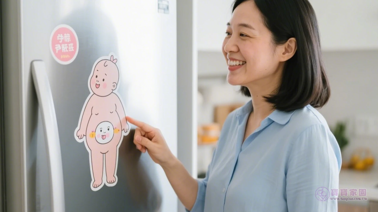 產後瘦身冰箱貼示意圖