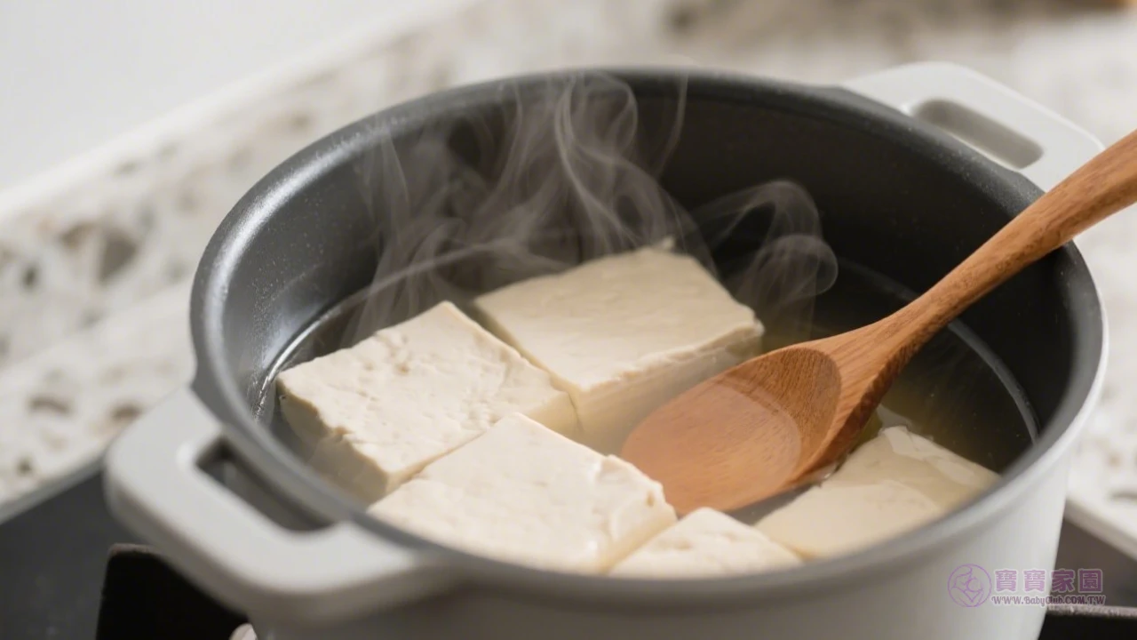 燉煮豆腐示意圖