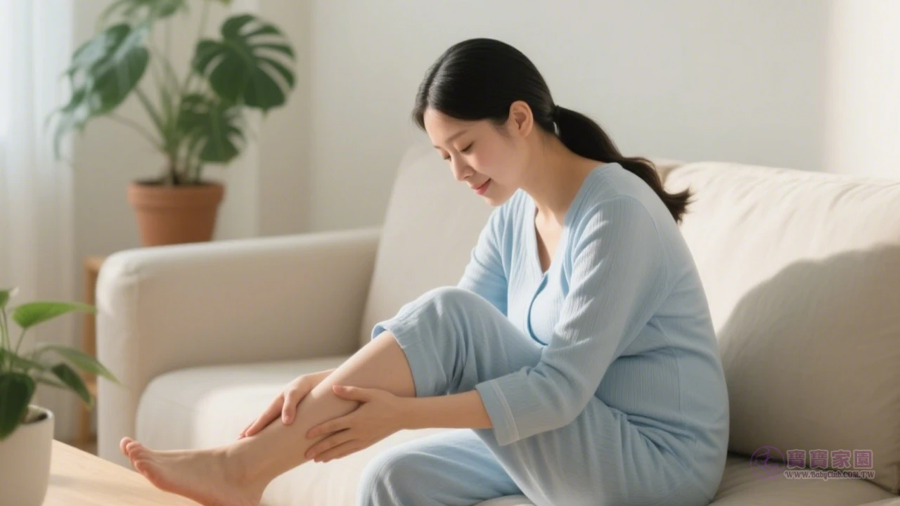 孕婦按摩腿部示意圖