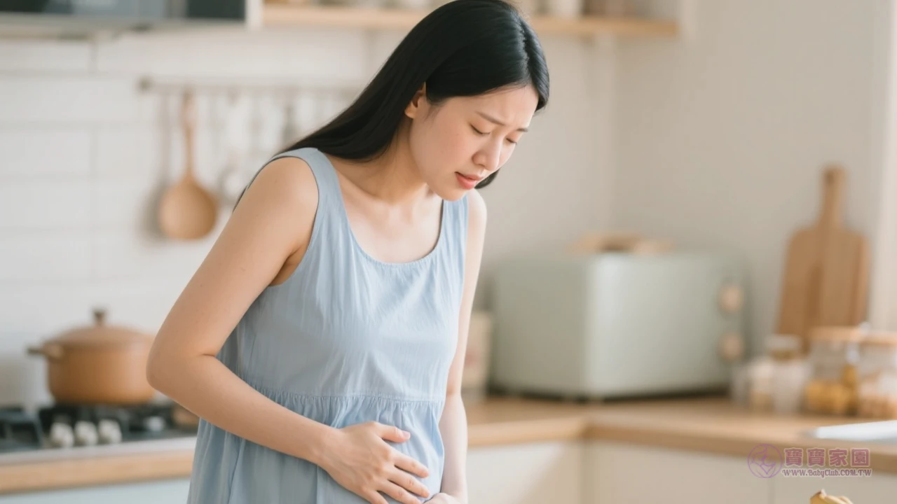 孕期脹氣示意圖
