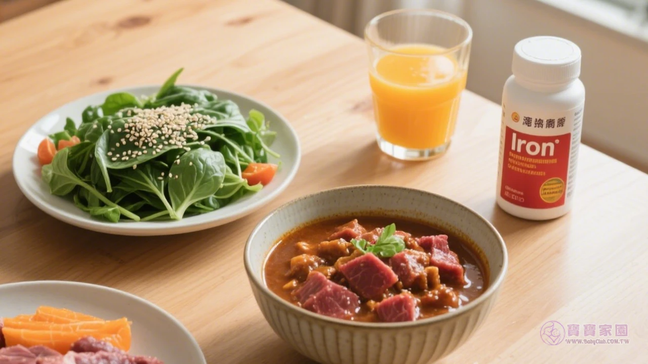 孕婦在家補充含鐵食物