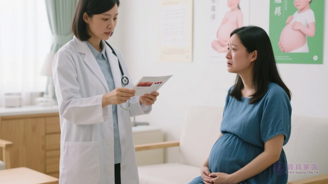 溫馨孕婦與醫師諮詢