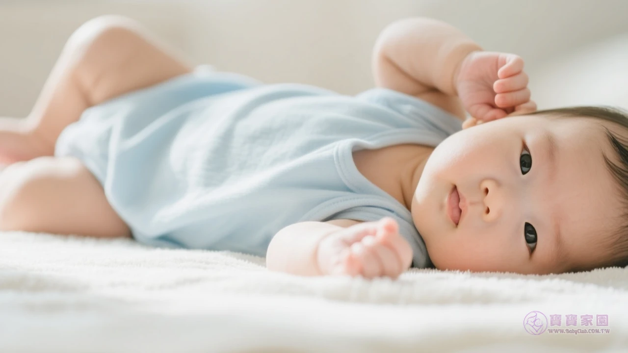 寶寶輕抓耳朵特寫