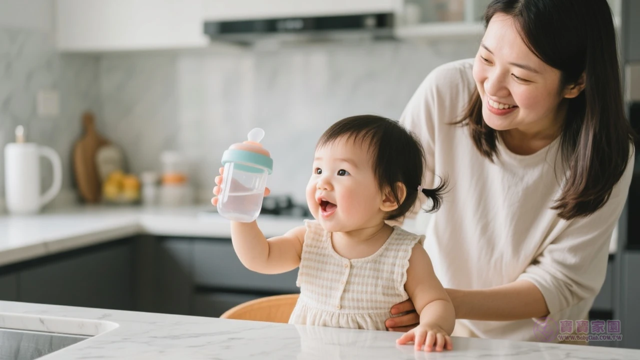 寶寶學喝水