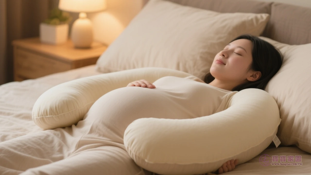 孕婦枕使用示意