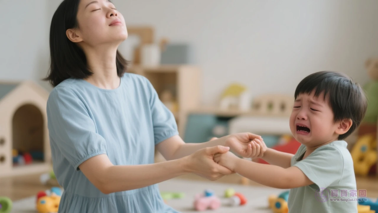 媽媽深呼吸示範