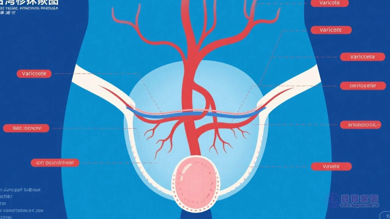 精索靜脈曲張示意圖