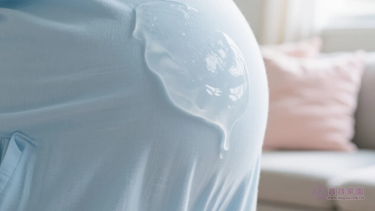 破水徵兆示意圖