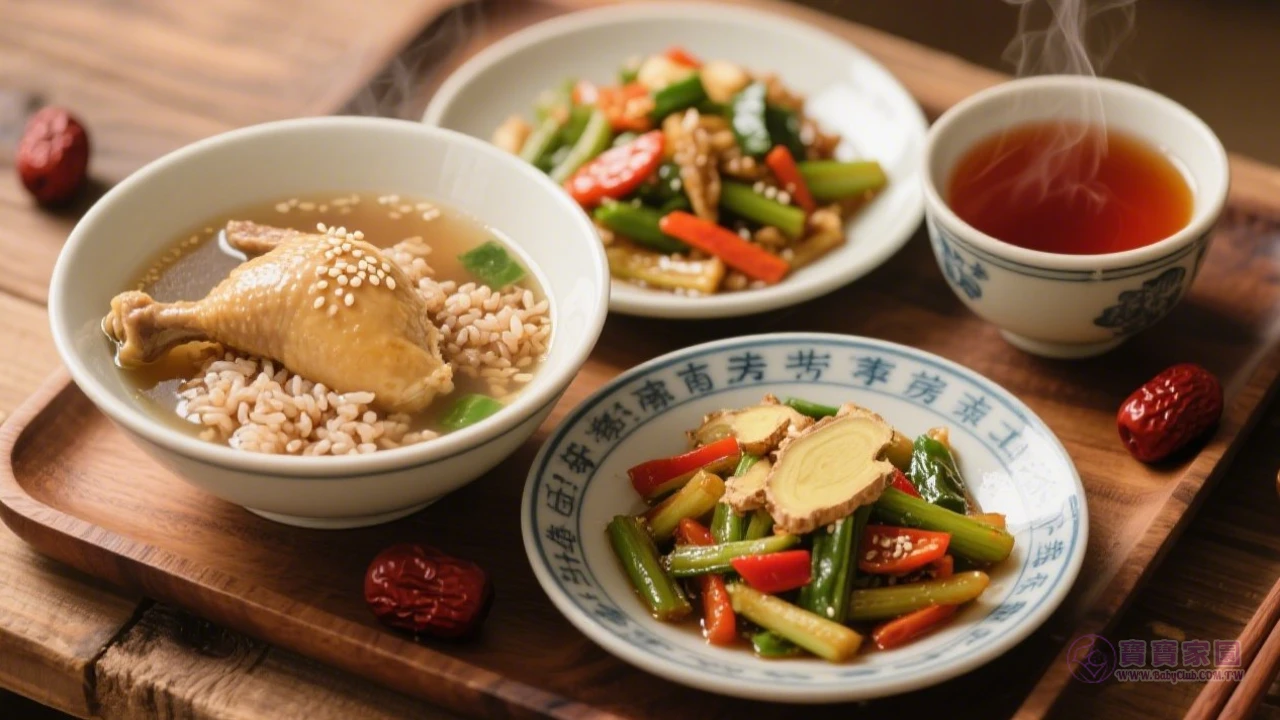 月子餐營養均衡示意