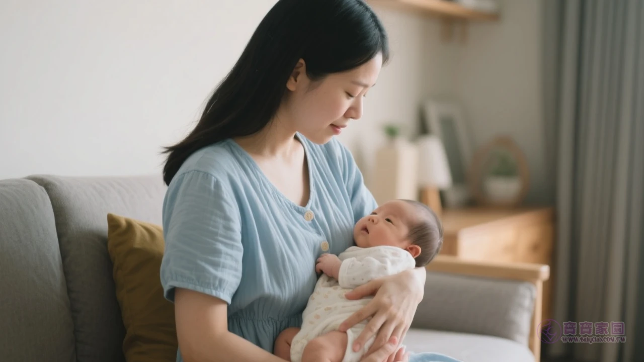 產後哺乳示意圖