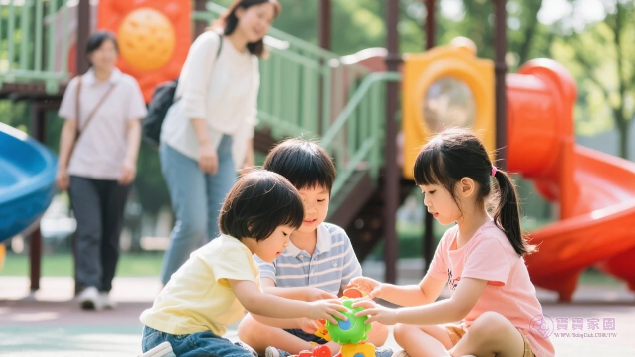 親子公園互動場景