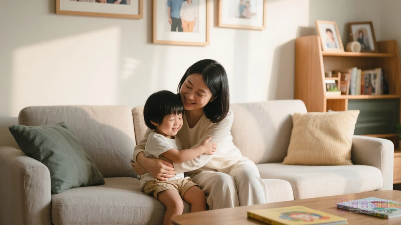 媽咪安撫孩子示意圖