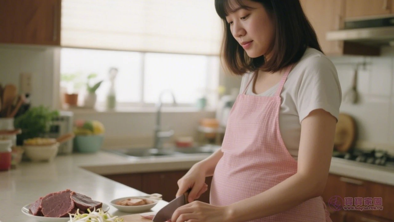 孕媽咪下廚準備食材