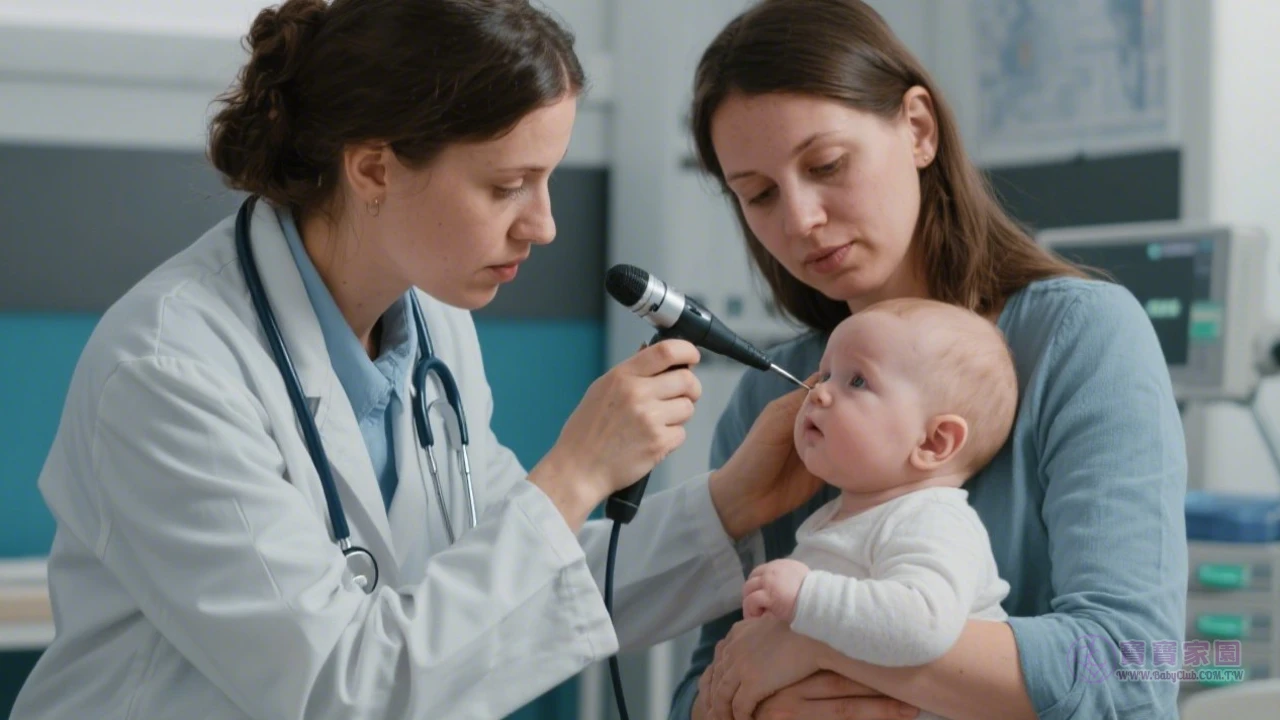 醫師檢查耳朵示意圖