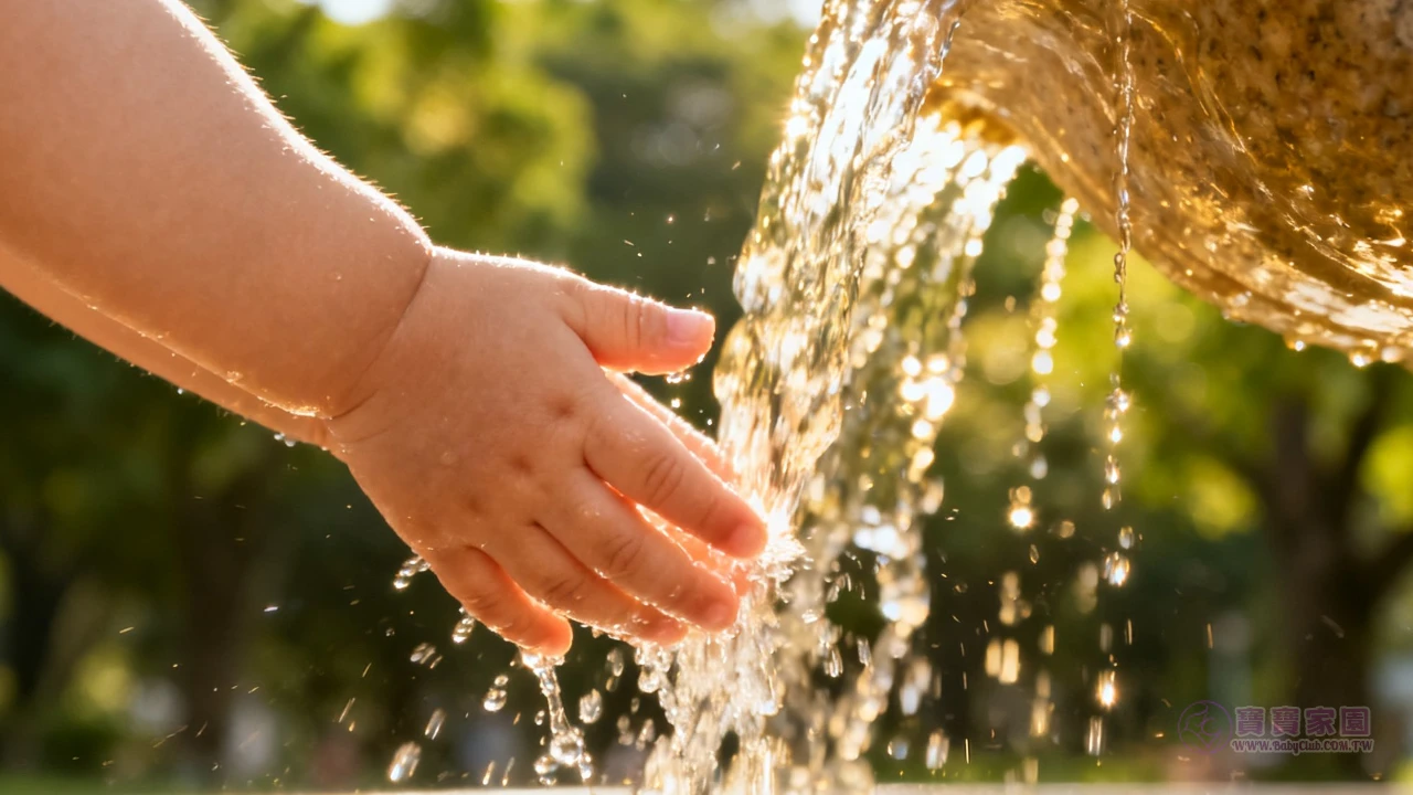寶寶探索水流的真實體驗
