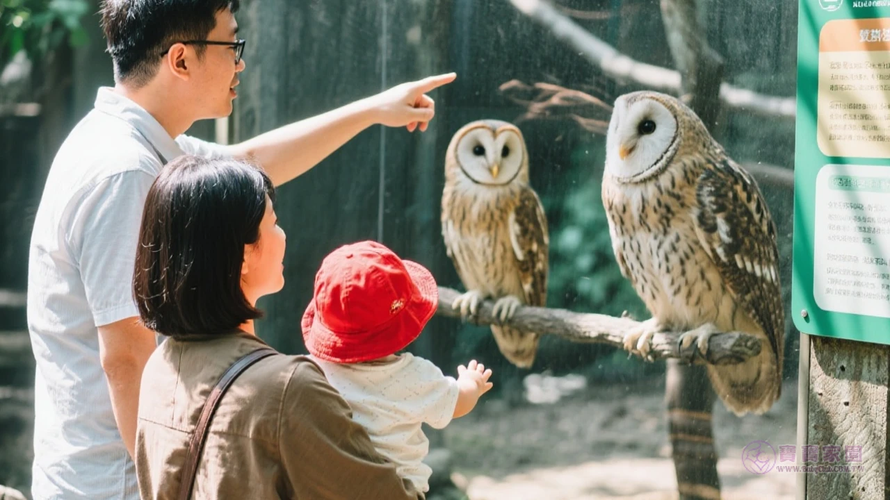 親子參觀動物園的實境學習