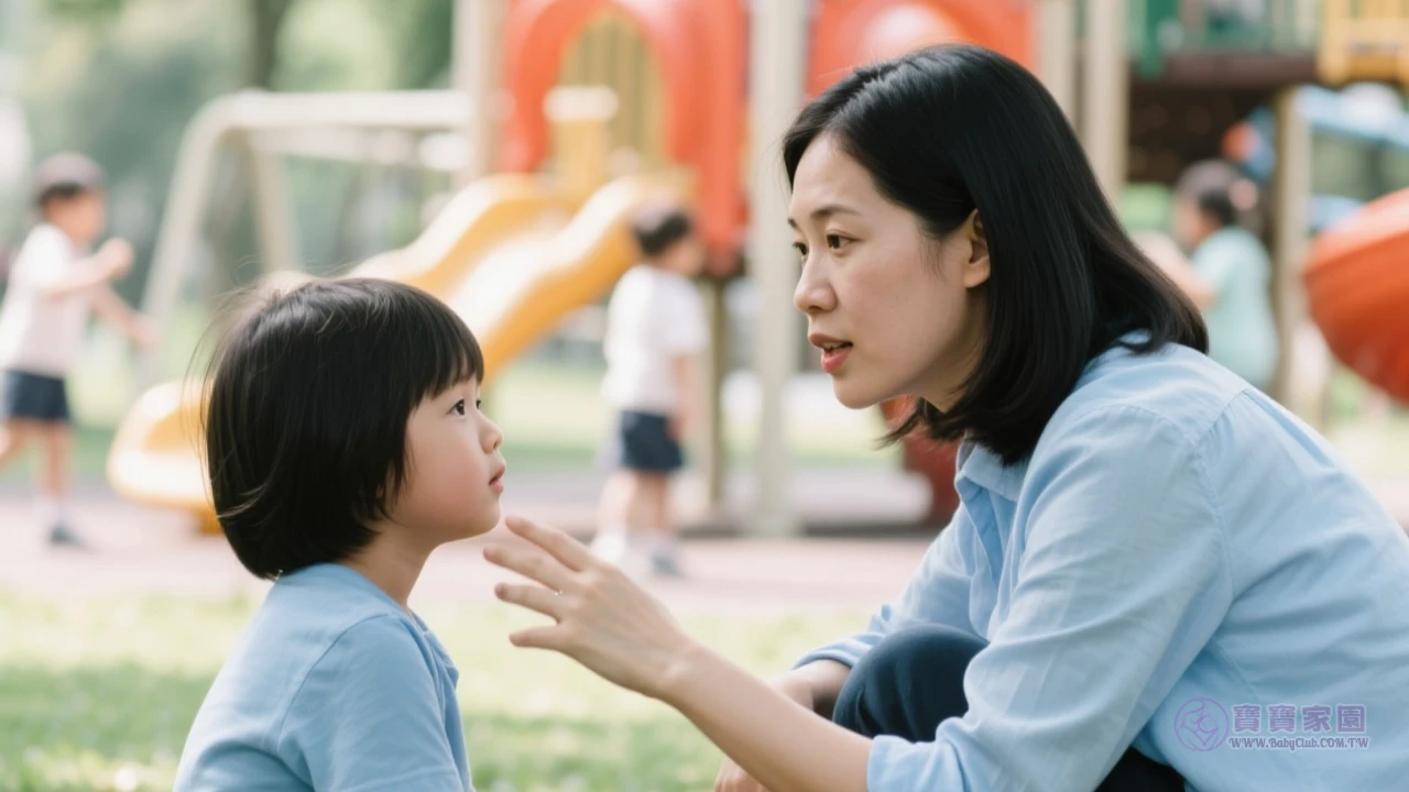 母子公園互動