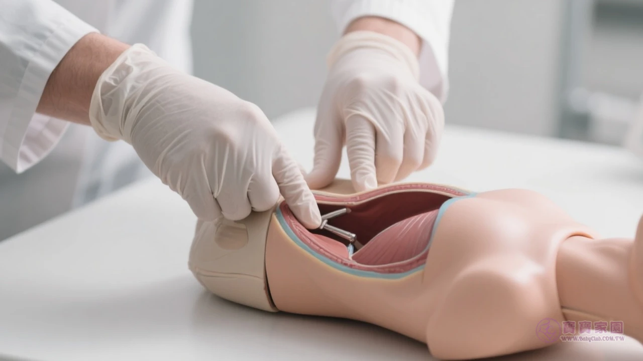 醫師進行產前評估示意