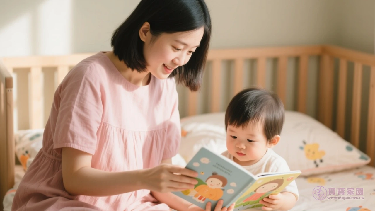 媽咪進行睡前儀式