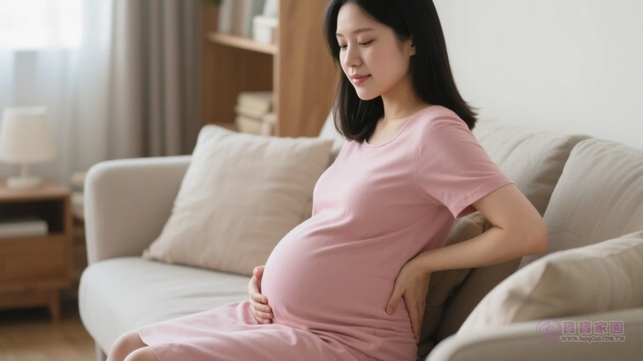 孕婦扶腰坐姿示意圖