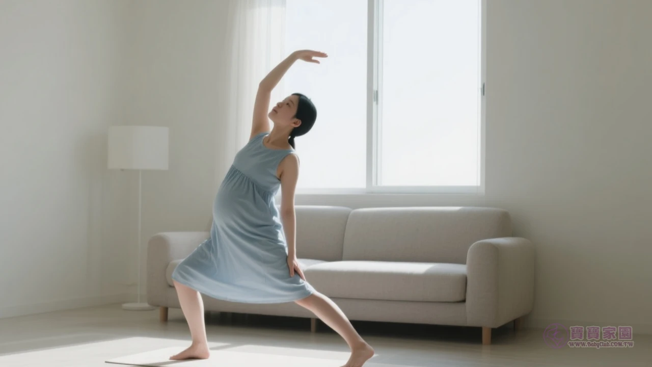 孕婦伸展操示意圖