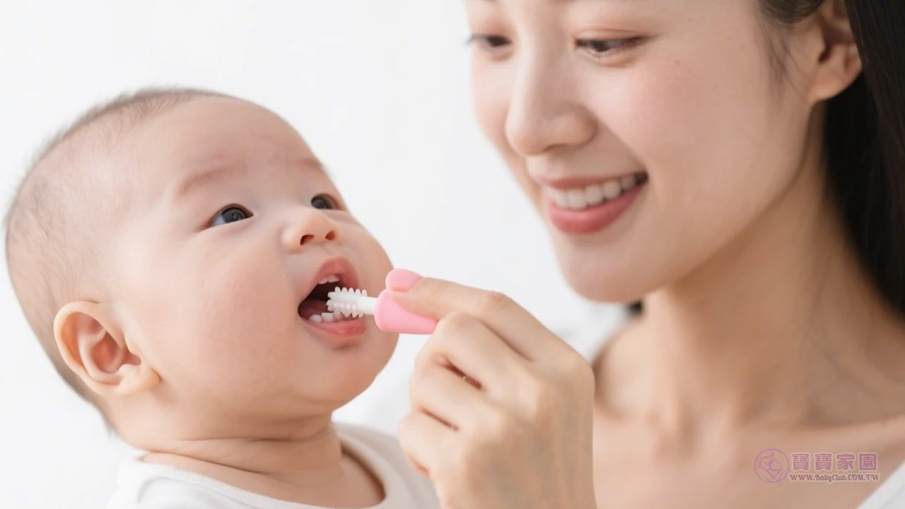 寶寶口腔清潔示意圖