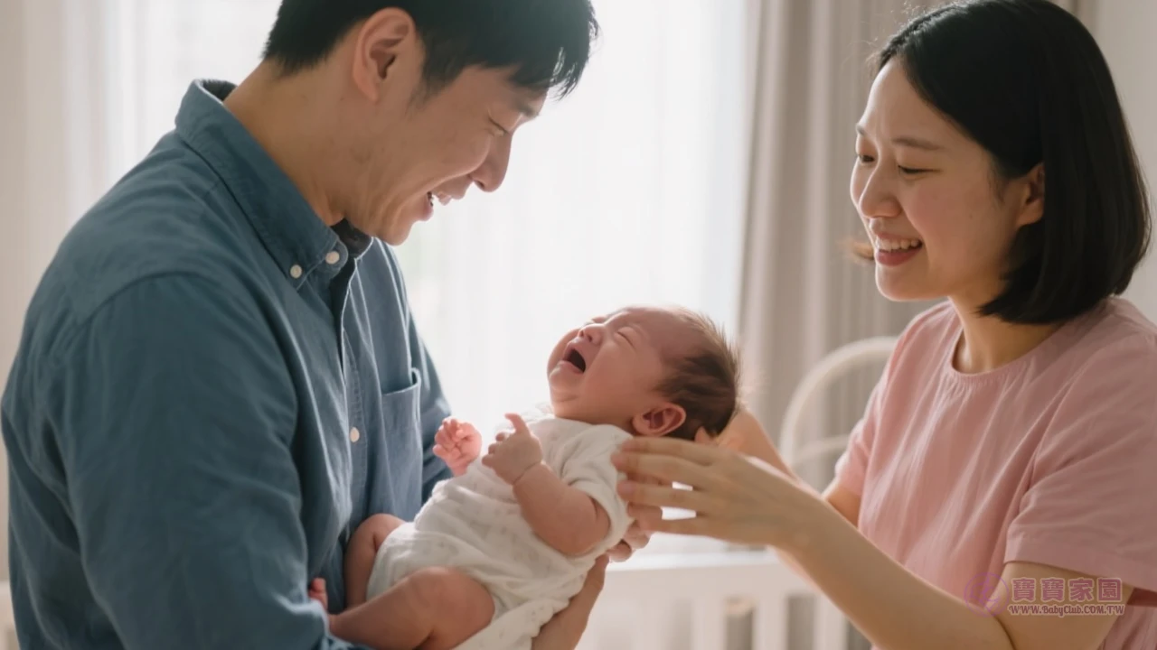 父母安撫寶寶示意圖