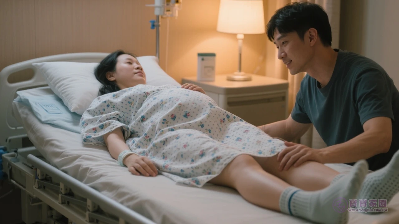 側臥分娩姿勢示範