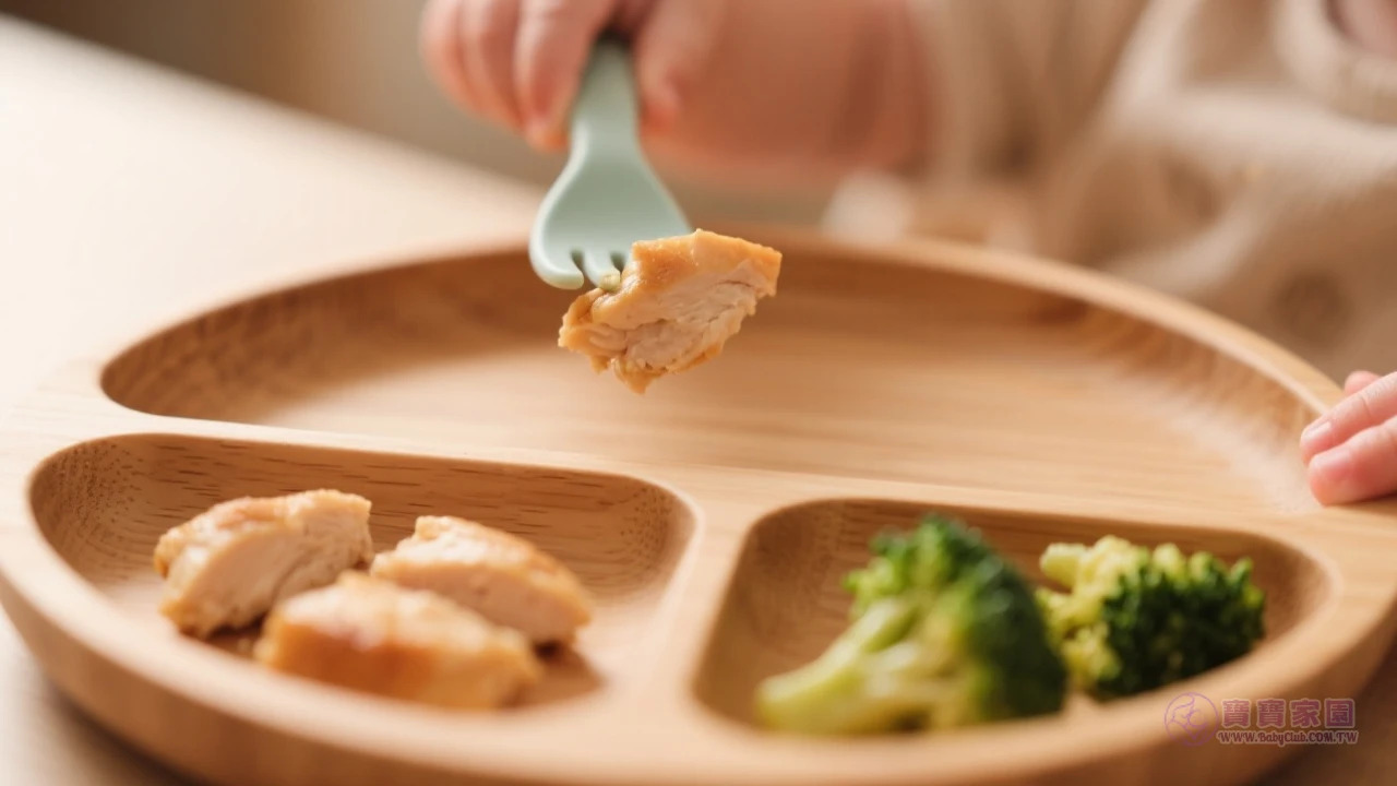 幼兒餐具使用特寫