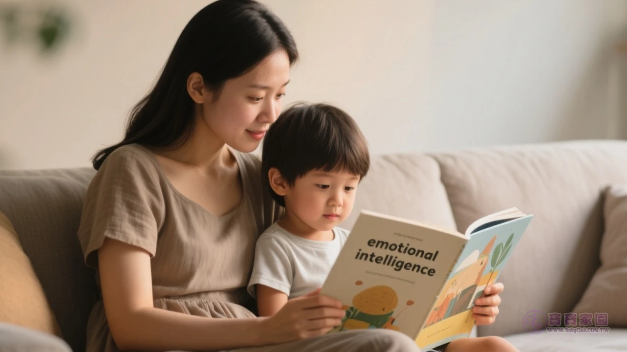 親子共讀溫馨場景