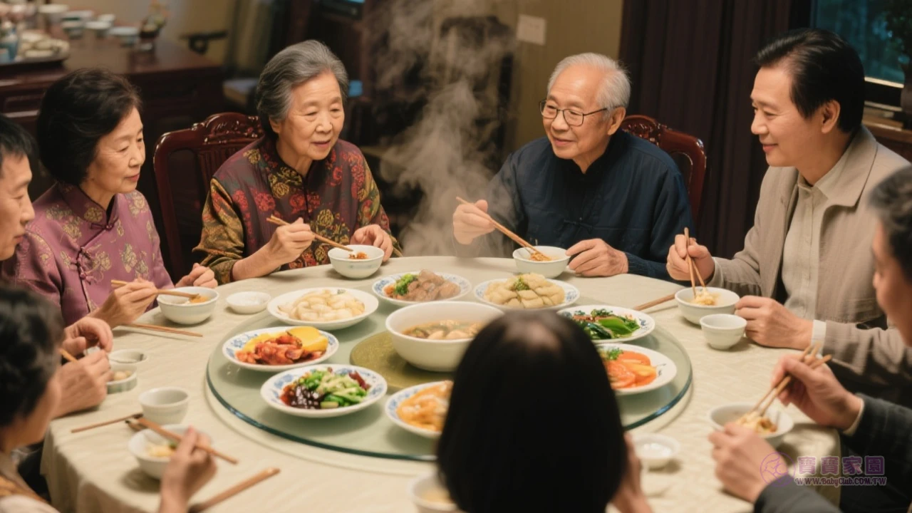 親子共餐溫馨場景