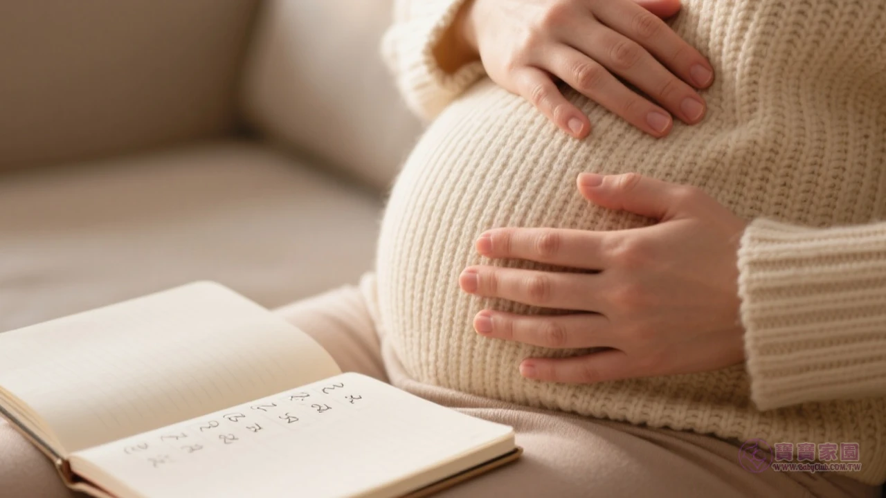 孕婦數胎動示意