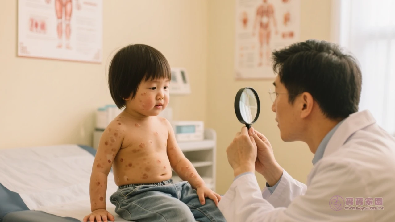 寶寶水痘照護示意