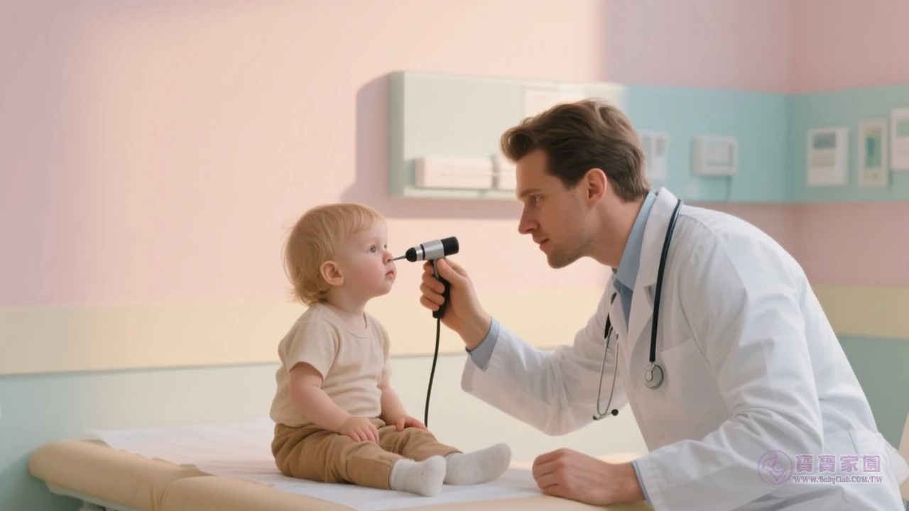 幼兒鼻腔檢查示意