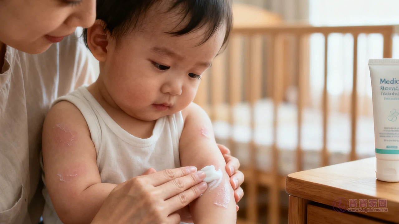 寶寶濕疹護理示意