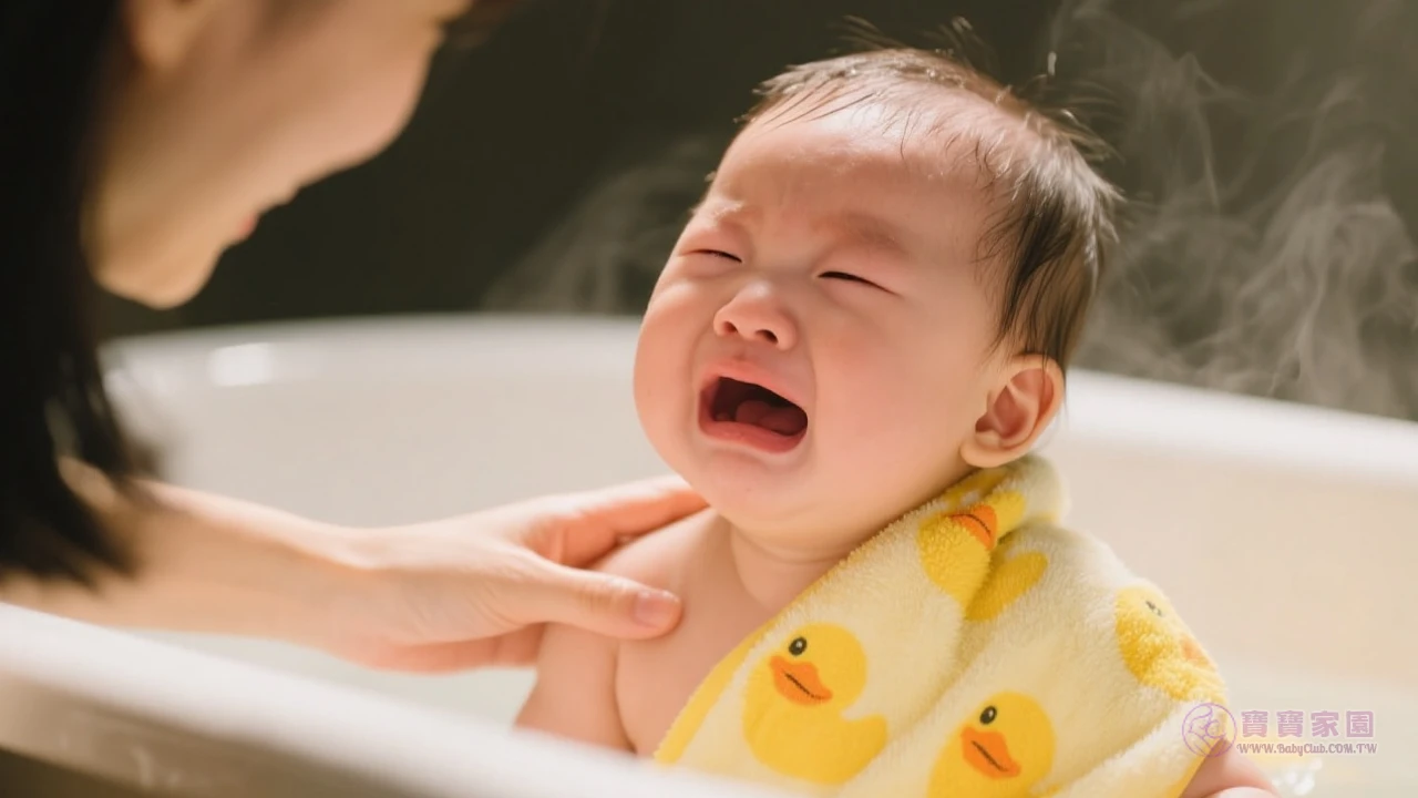 寶寶洗澡哭泣