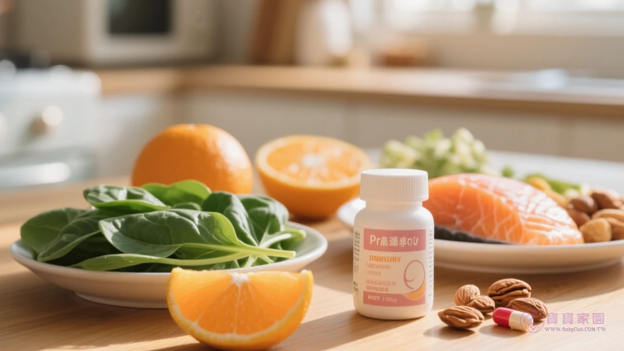 孕婦營養補充示意