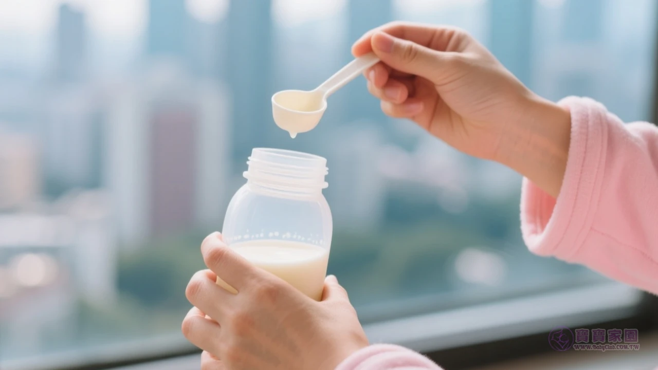 沖泡奶粉示意圖